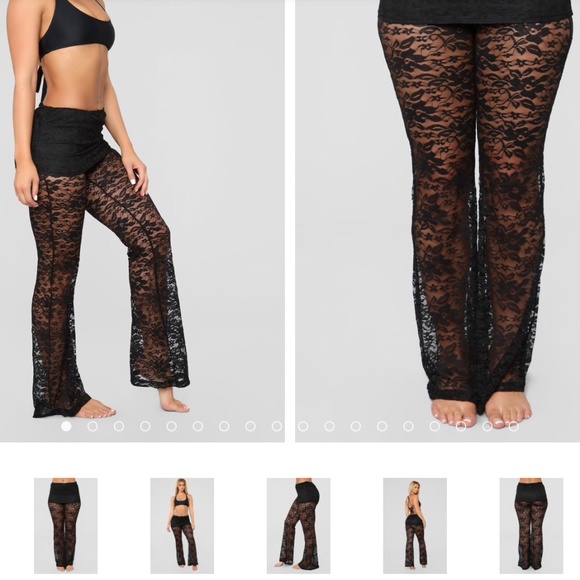 Black lace pants - Picture 1 of 4